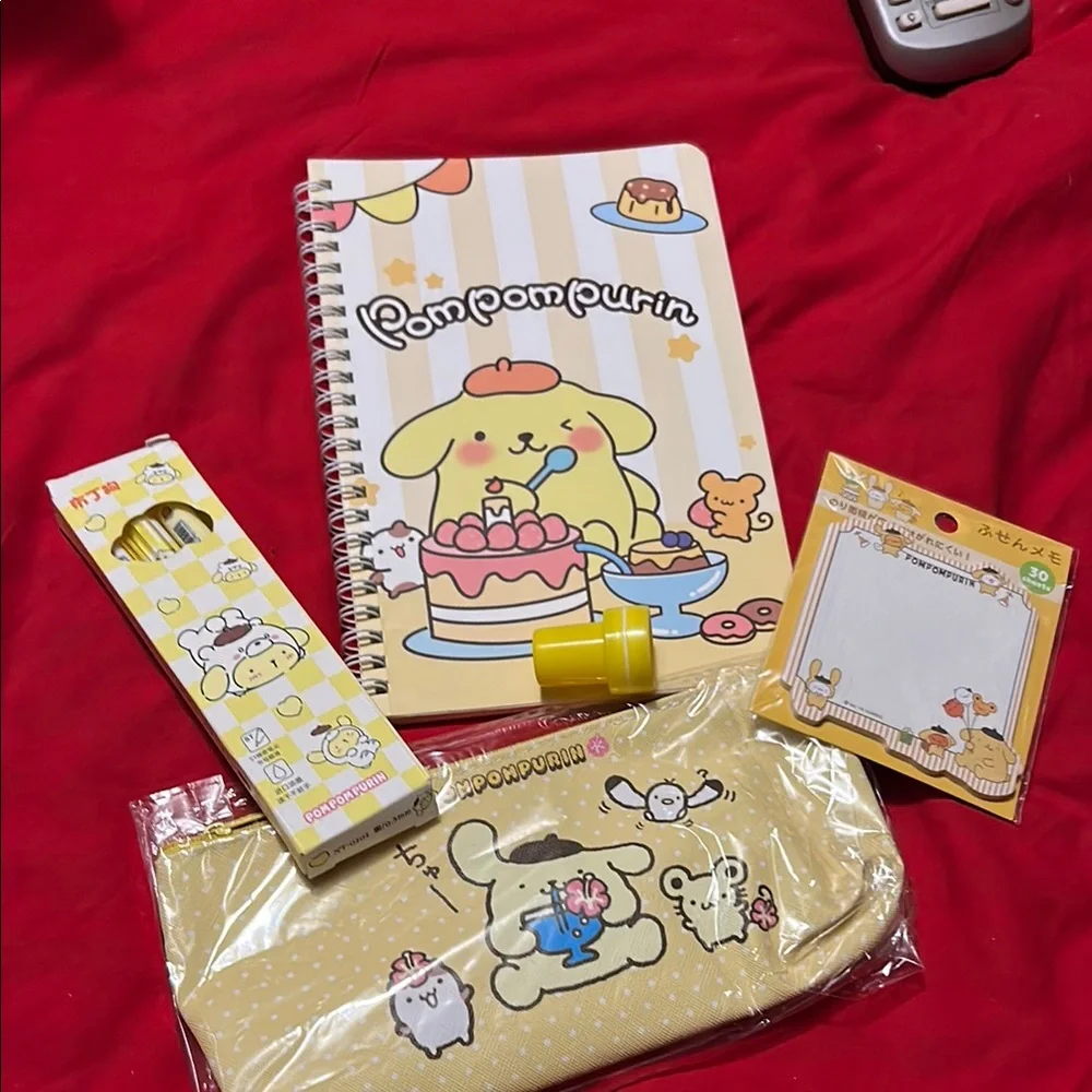 Pompompurin Stationery Set with Notebook and Pencil Case